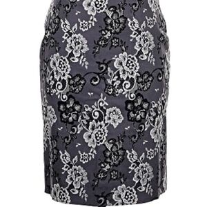 WHITE HOUSE BLACK MARKET GRAY , BLACK  PENCIL SKIRT